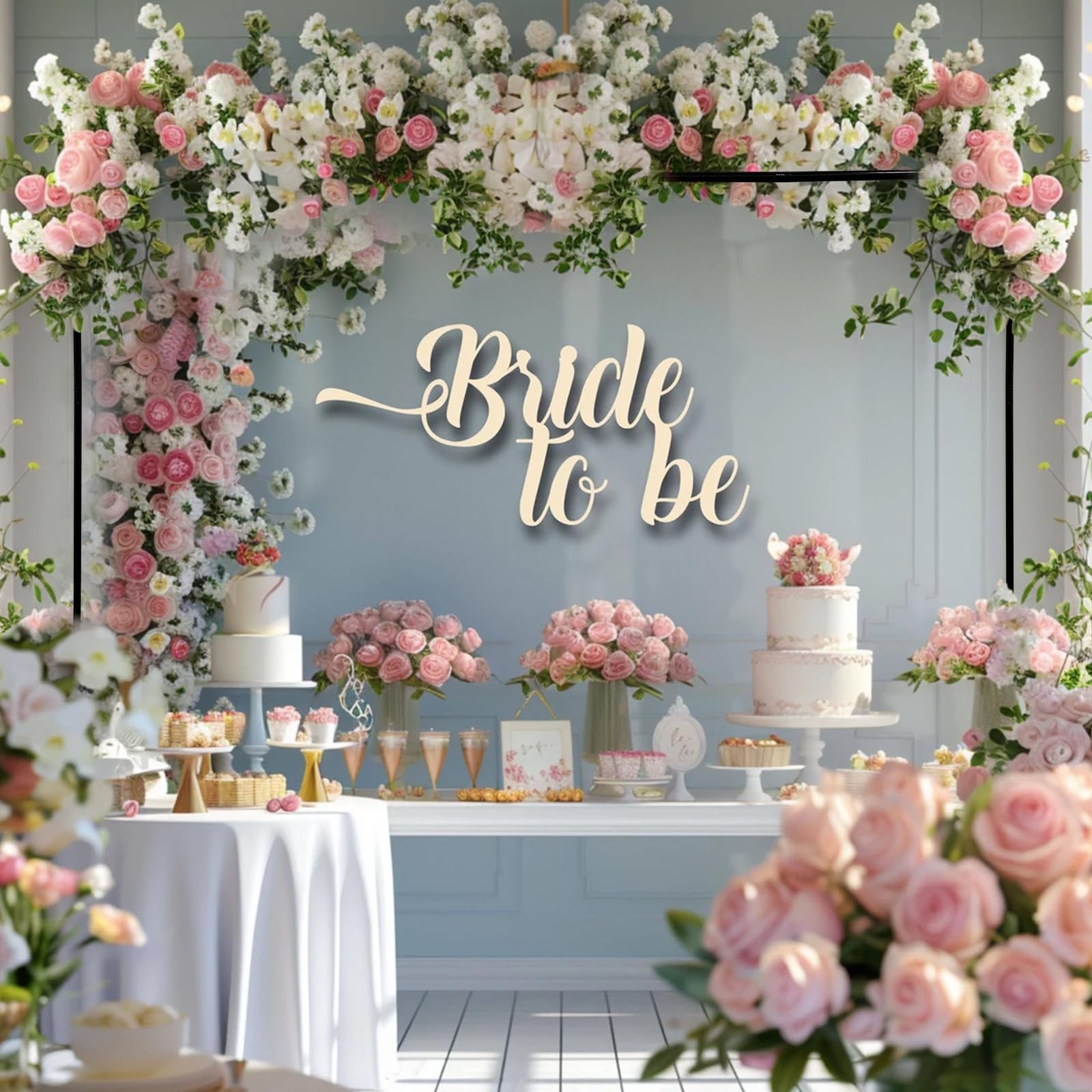 Photo 1 of Over The Table Rod Stand with Clamps, Adjustable 47''-100'' Length Black Metal Balloon Table Arch Decoration for Wedding, Anniversary, Birthday, Party, Christmas Supplies.