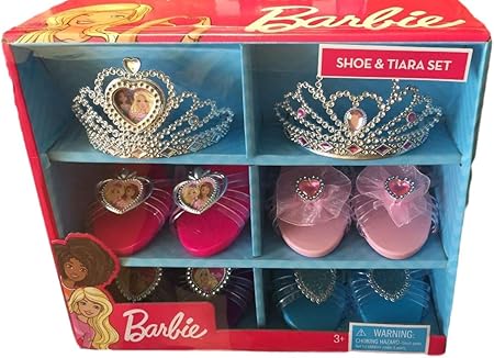 barbie shoe and tiara set