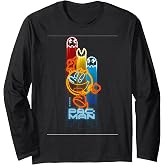 【PAC-MAN】PAC-MAN Neon Arcade 001 Long Sleeve T-Shirt
