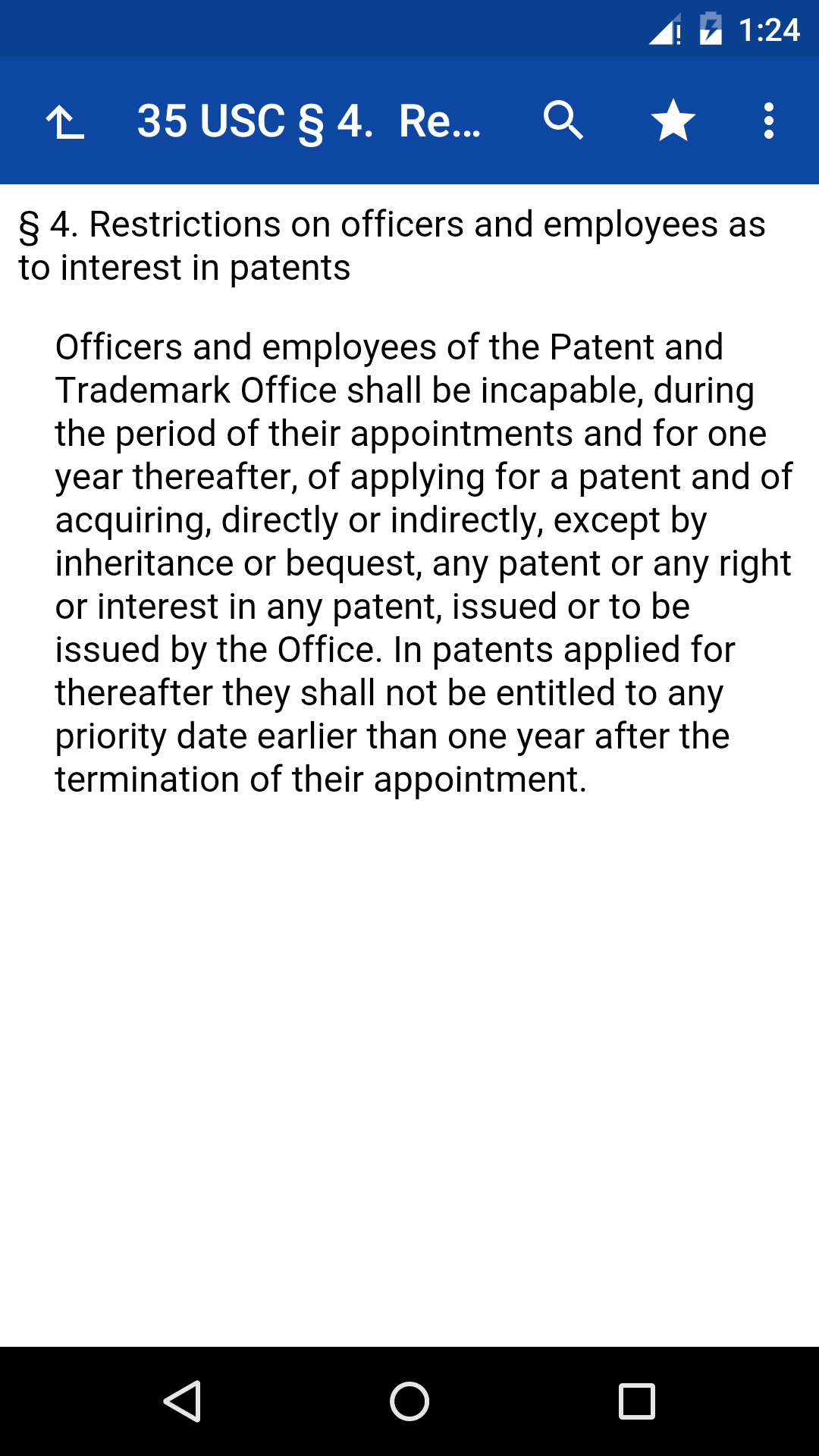 United States Code Appstore for Android