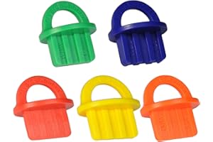 DJS Myard 5-Size Mix 20 Packs Deck Spacers with Bright Color Easily Spotting, Easy Pull, Deck Board Jig Spacer Rings for Pressure Treated, Composite, PVC, Plank, Hardwood Decking Tool (DJS-Mix)