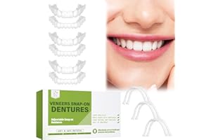 WUEYOPRON Fake Teeth, 6PCS Temporary Fake Teeth for Women and Men, Nature and Comfortable Veneers to Regain Confident Smile X02