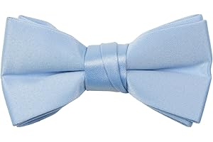 Spring Notion Boys' Pre-Tied Banded Satin Bow Tie, Optional Gift Box