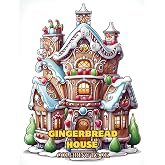 Gingerbread House Coloring Book: 40 Beautiful Gingerbread House Coloring Designs for Teens and Adults 8.5x11 inches