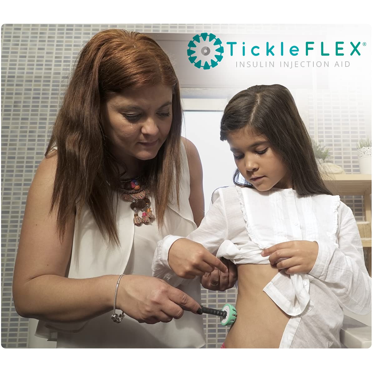 Insulin Pen Needle Injection Aid - Patent Pending Award Winning Universal Fit Add-on for Standard Pen Needles for Reducing Pain, Bruising and Anxiety - Made in UK (TickleFlex)