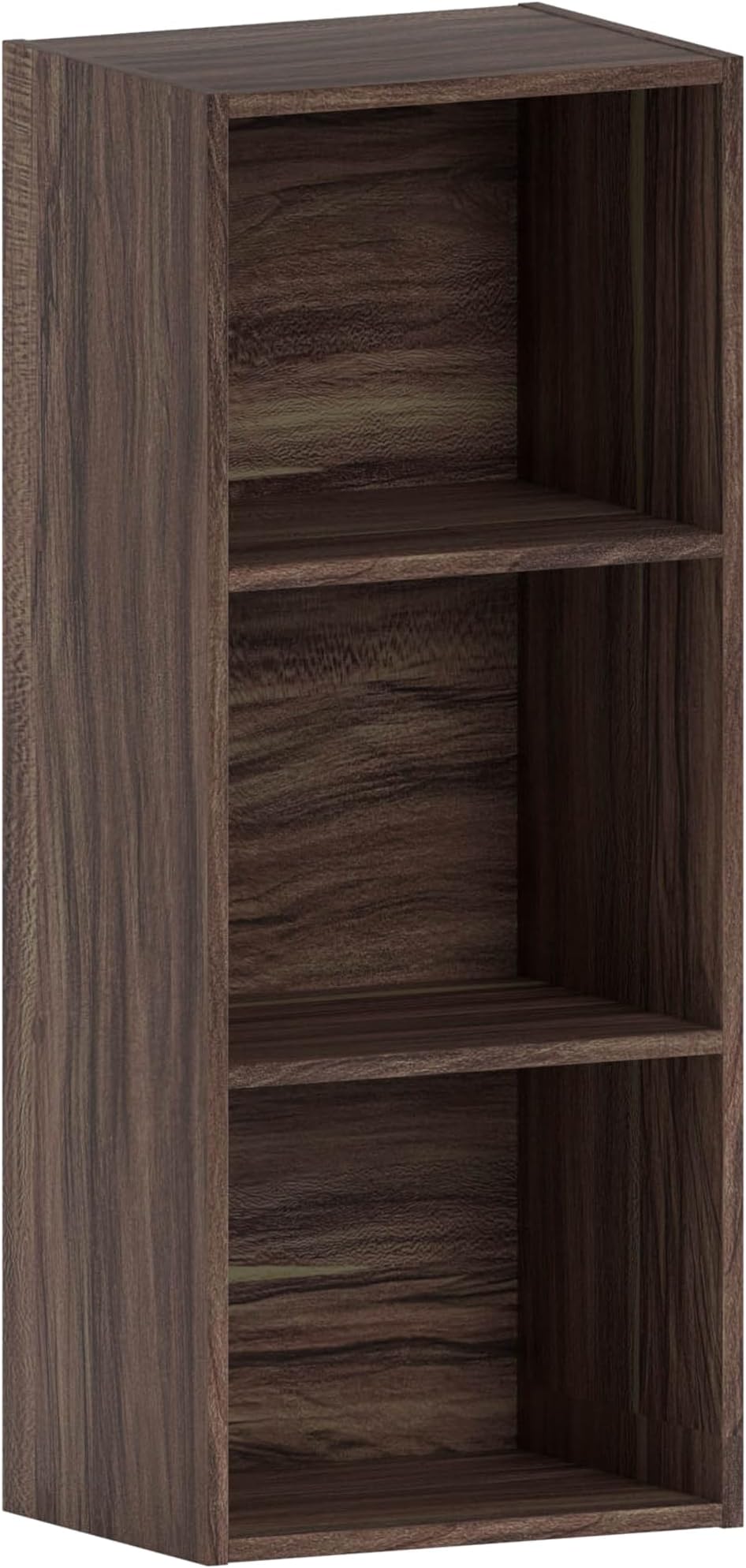 Vida Designs Oxford 3 Tier Cube Bookcase Walnut Wood Shelving Unit
