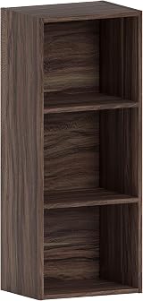 Vida Designs Oxford 3 Tier Cube Bookcase Walnut Wood Shelving Unit