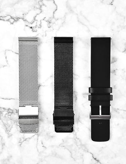 Amazon Co Jp Gligo Bands E Inkスマートウォッチ専用バンド 腕時計 メンズ レディース Iphone対応 Android対応 防水 心拍計 日本製クォーツ ミニマルデザイン イタリアンカーフブラック 腕時計
