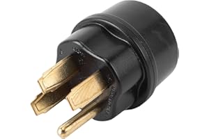 WALFRONT 50A Generator Adapter Plug NEMA 14-50P 12500W Heavy Duty for Electric Vehicle Charging Stations Industrial Use