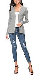 EXCHIC Women's Long Sleeve Open Front Cardigan