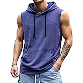 JMIERR Mens 2026 Vintage Washed Sleeveless Hoodie Tank Top Cotton Muscle Workout Gym Streetwear Shirt