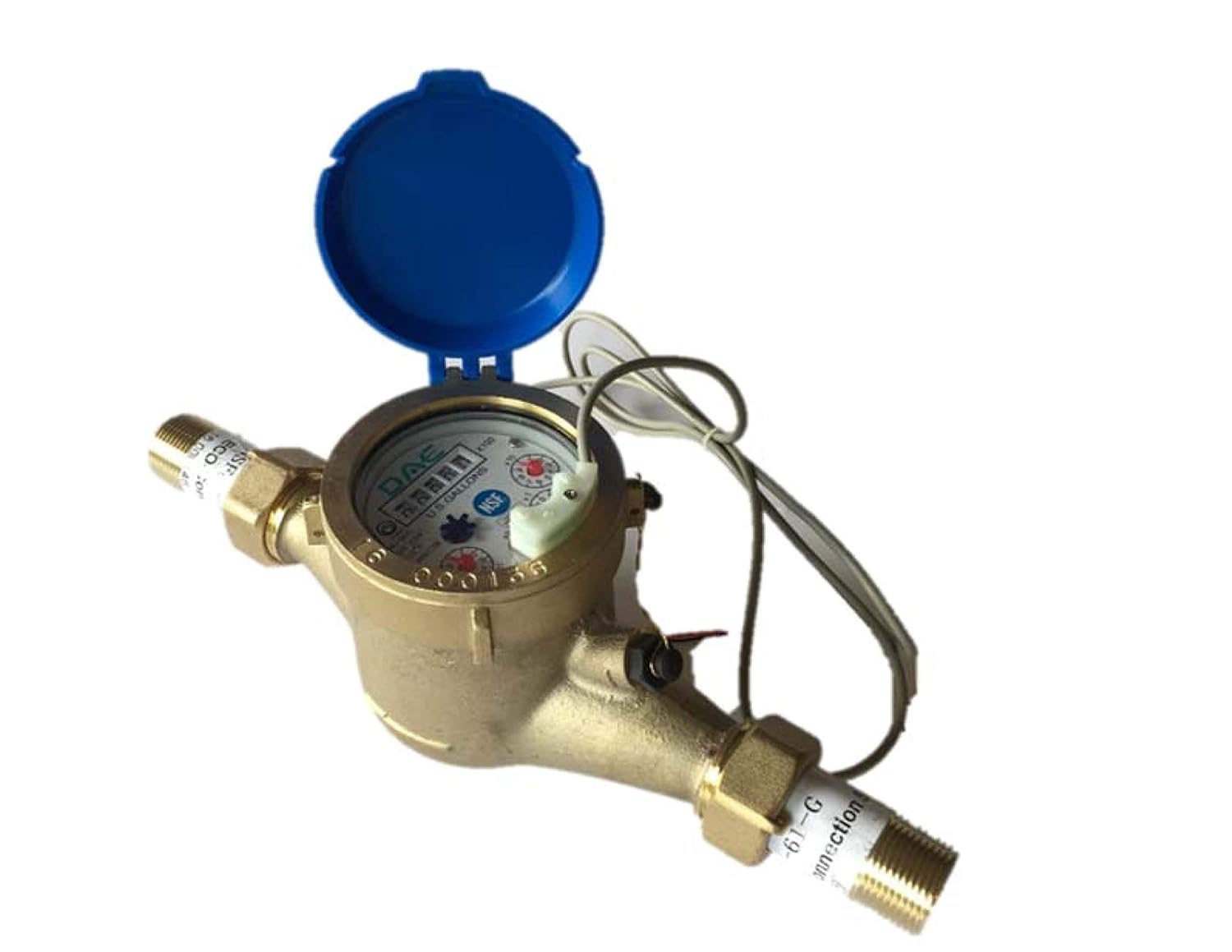 DAE MJ-75 Lead Free Potable Water Meter, 3/4" NPT Couplings, Pulse Output, Gallon