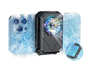 NINONLY Phone Cooler Semiconductor Radiator Keep Phone Cool and Fast, Phone Cooling Fan For Gaming PUBG Live Broadcast, 4-7.5inches iPhone/Android Cellphone Cooler, Noiseless Portable Phone Cooling Case