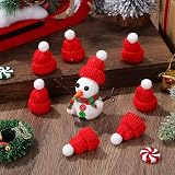 COHEALI 10Pcs Mini Knit Christmas Hats Santa Caps DIY Crafting Party Favor view 9