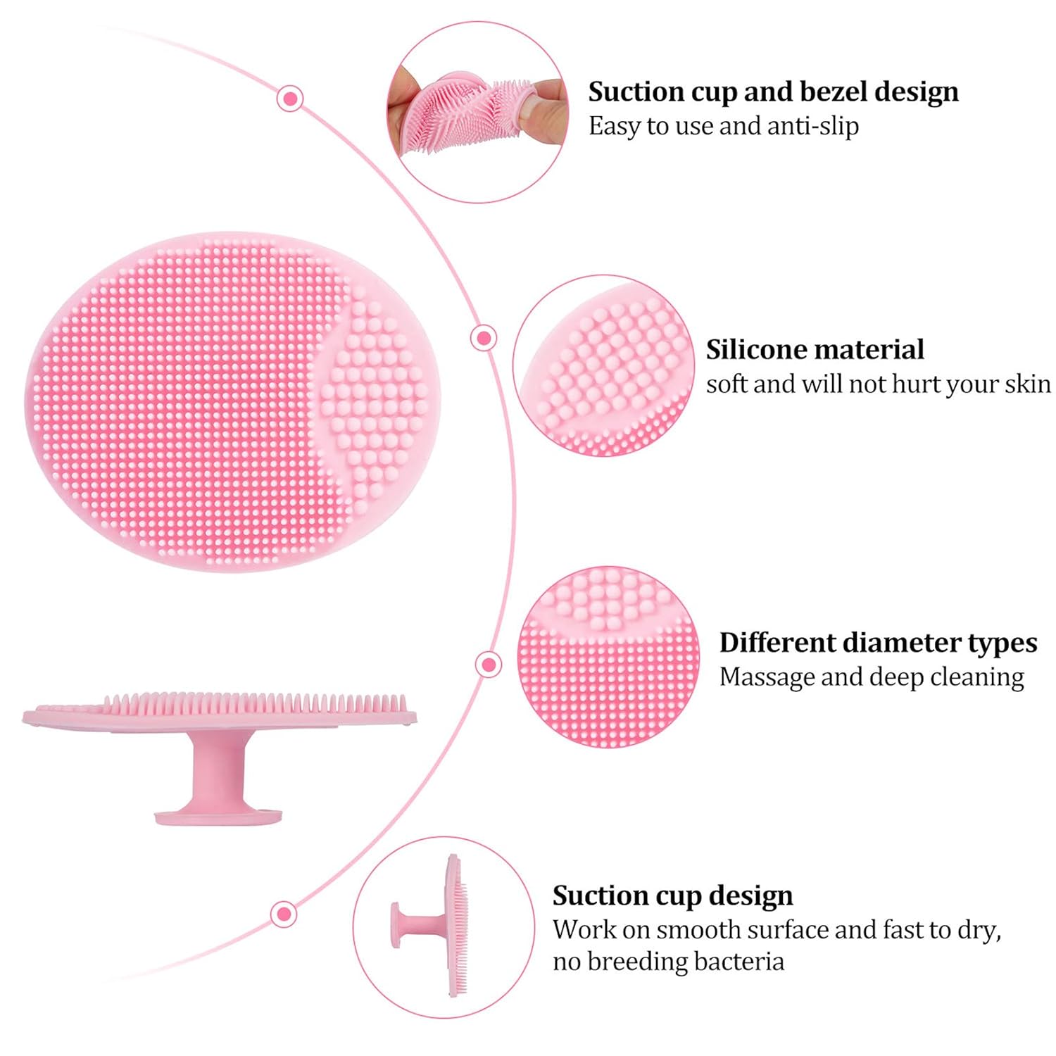 6 Pieces Facial Lips Cleansing Brush Set 2 Pieces Soft Silicone Face Scrubbers 2 Pieces Lips Scrub Silicone Exfoliating Brush 2 Pieces Facial Soft Bristle Exfoliator Cleaner Brush for Makeup Skincare: Beauty