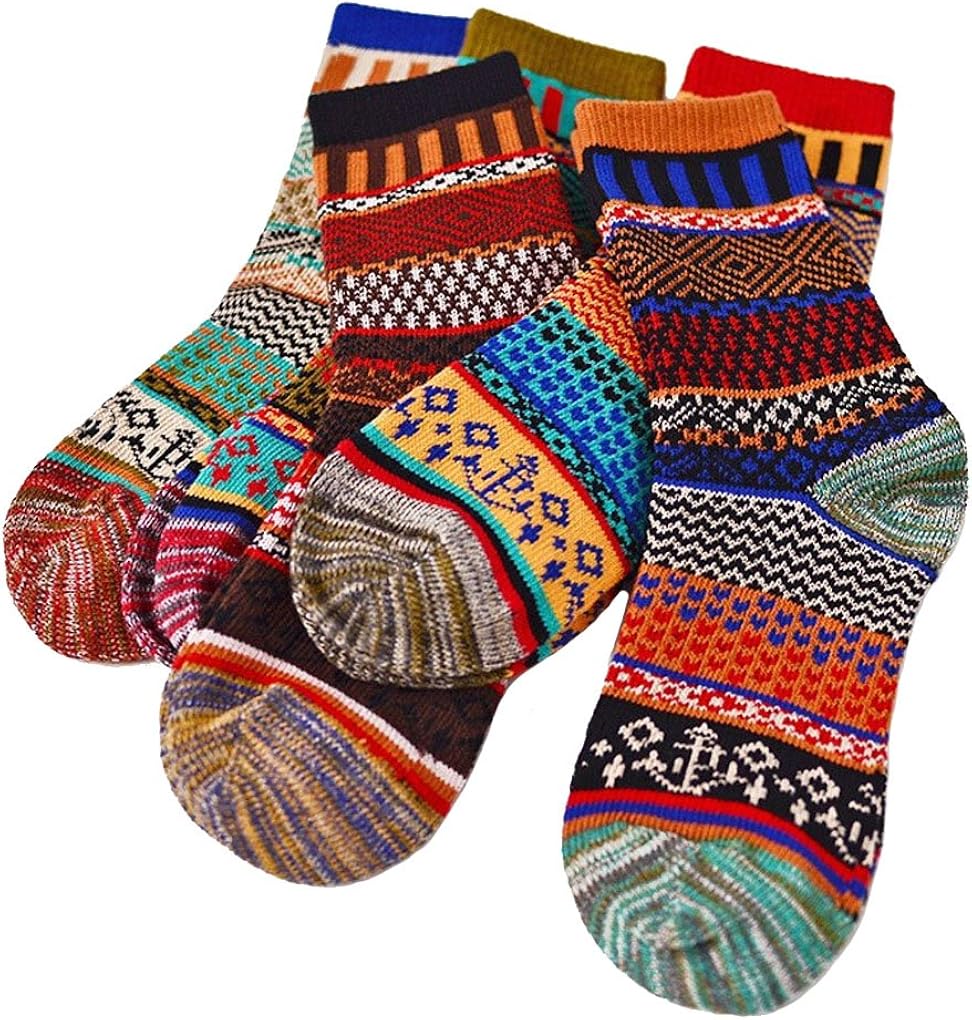 Japanese Style GraphicPrinted Multicolor Slouch Socks Home Socks, 5
