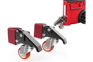 VIWOOP Front Wheels Upgrade Kit for Milwaukee Packout System - Easy Rolling Dolly Conversion.Accessories for Milwaukee Packou