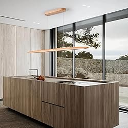 YISDESIGN 51" 36W Wood LED Linear Pendant Light