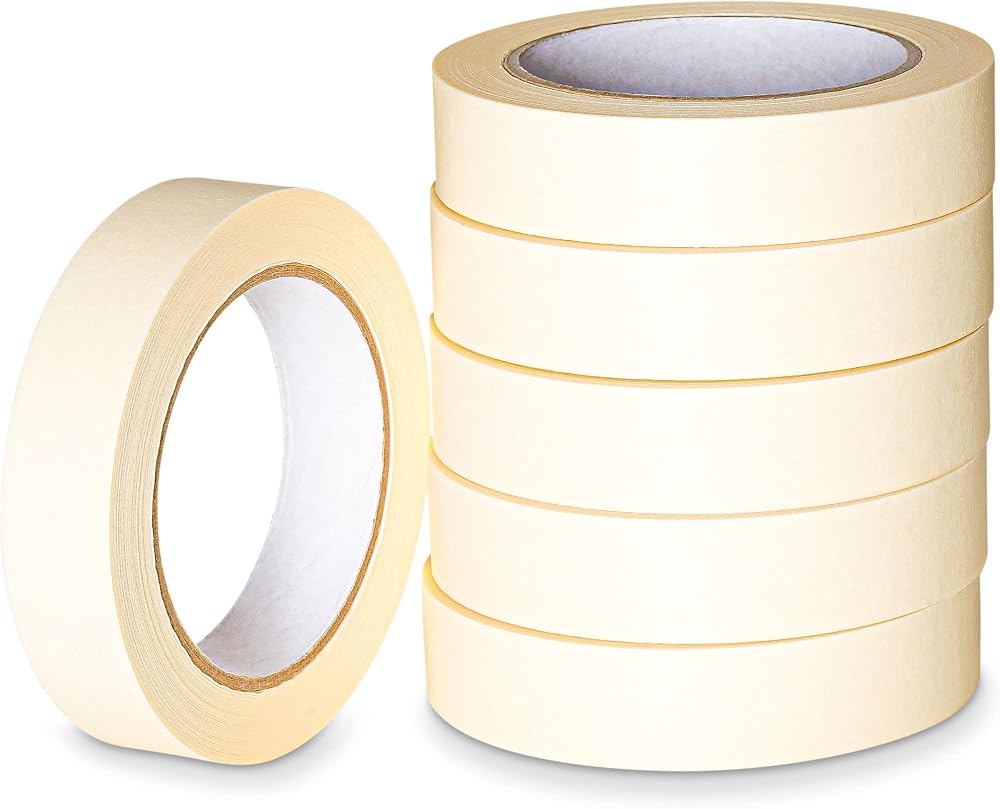 K-One Masking Tape Pack of 6 24mm x 50m for Painters Decorators DIY