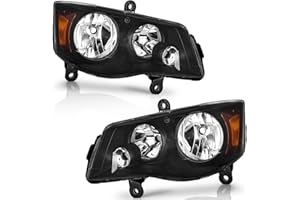 WEELMOTO for 2011-2020 Dodge Grand Caravan Headlights Assembly Compatible with 2008-2016 Chrysler Town Country Headlamp Repla