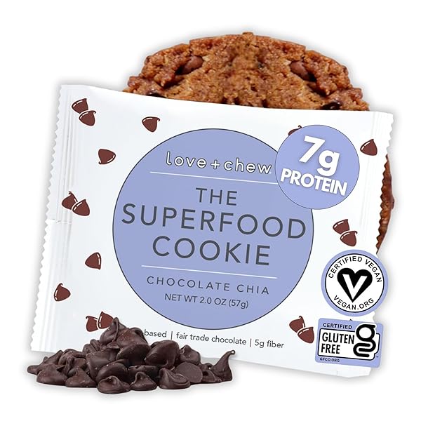 LOVE AND CHEW SUPERFOOD CHOCOLATE CHIA COOKIE, 2...