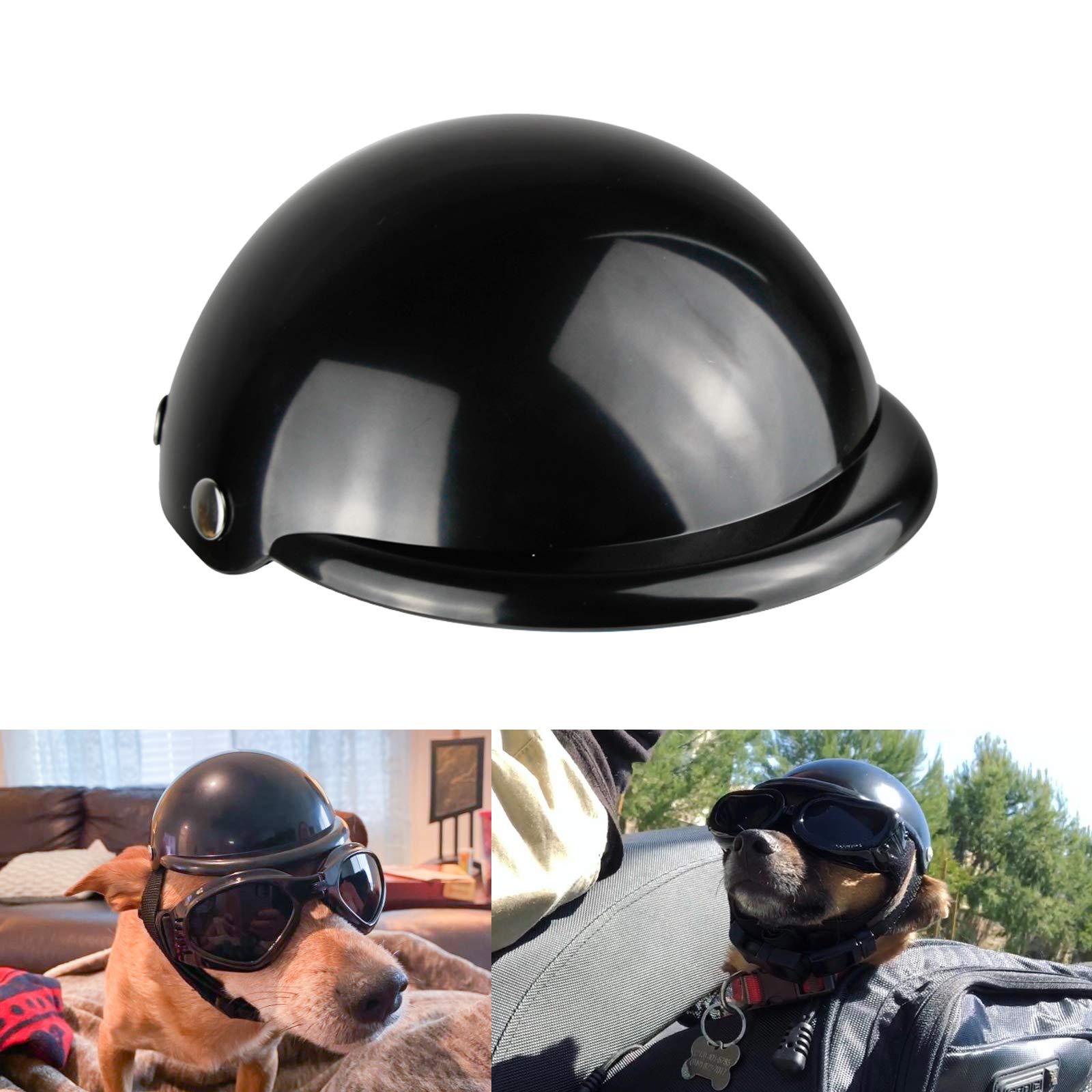 PETLESO Dog Helmet, Dog Hats, Dog Helmet, Adjustable Pet Helmet for Puppies, Small Dogs, Cats, M