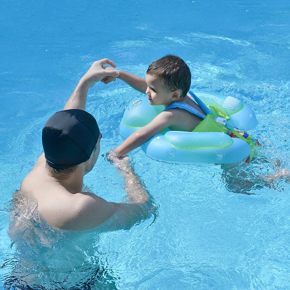 YOUWANLI Baby Swimming Float- Safe and Fun Water Experience for Infants (Blue+Canopy, S)