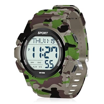 Buy Beeasy Mens Digital Sports Watch Waterproof With Stopwatch Countdown Timer Alarm Mode Dual Time Watch For Men Online In Poland B08p73h4gp