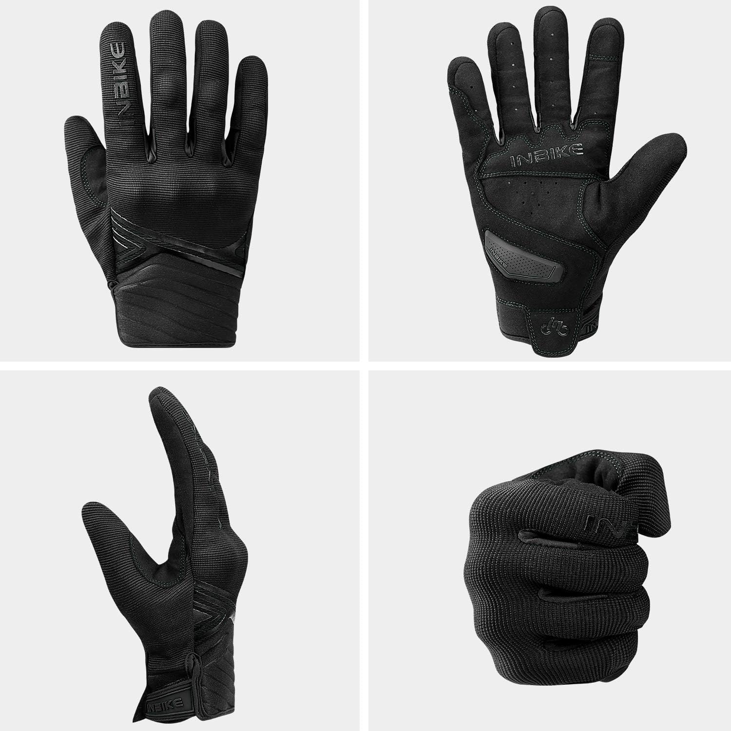 INBIKE Breathable Mesh Motorcycle Gloves Touchscreen With TPR Palm Pad Hard Knuckle Black Large: Automotive