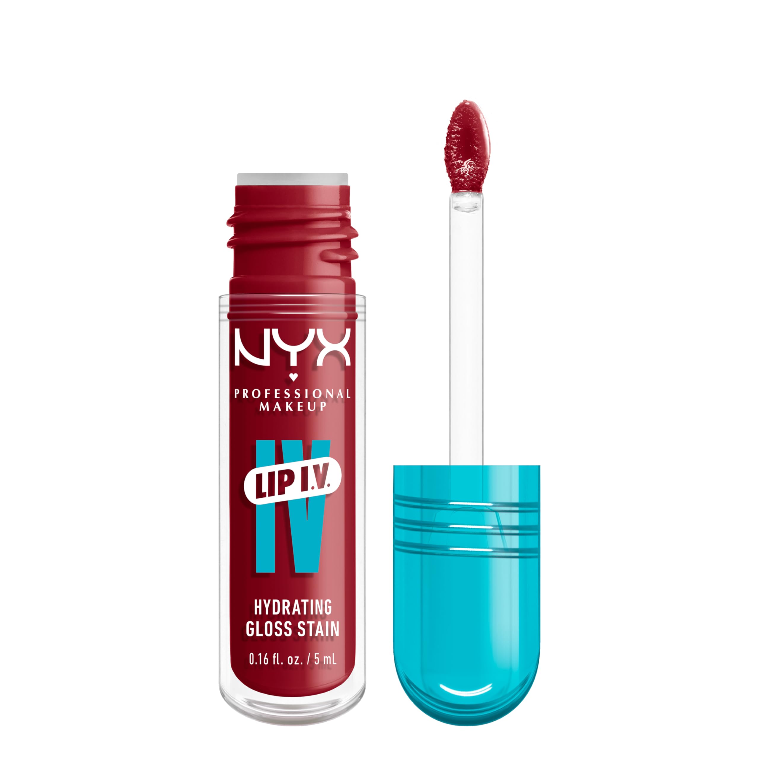 Photo 1 of NYX PROFESSIONAL MAKEUP Lip IV Hydrating Glossy Lip Stain with 12HR Hydration - Berry Thirsty (Red)