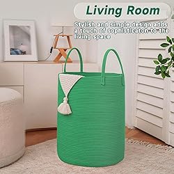 JMvicyroam Large Woven Laundry Basket Hamper,60L