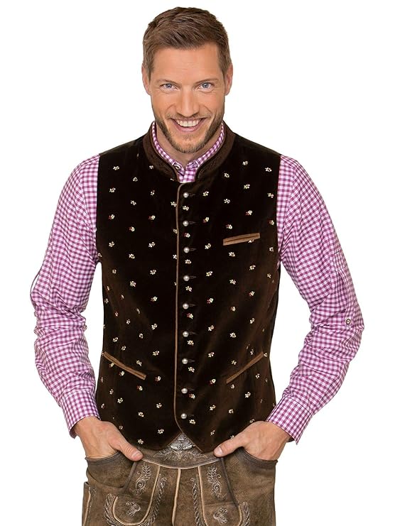 Stockerpoint Trachten Samtweste Gilet Calzado braun