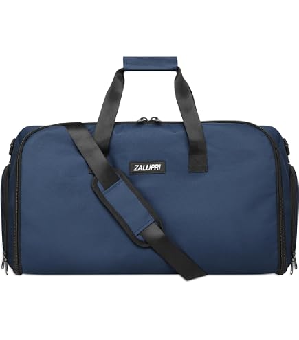 kate's travel bag two and a half men Halfday Convertible 2-in-1 Garment Duffel Weekender 45L, Carry On, Marine | Durable & Water-Resistant, Protects Garments, Hanging Suit Compartment, Shoe Pockets, Trolley Sleeve, 3-5 Days of Clothes Kids Paw Patrol School Option:Choose Color aptosstylecode_196837 free convenience