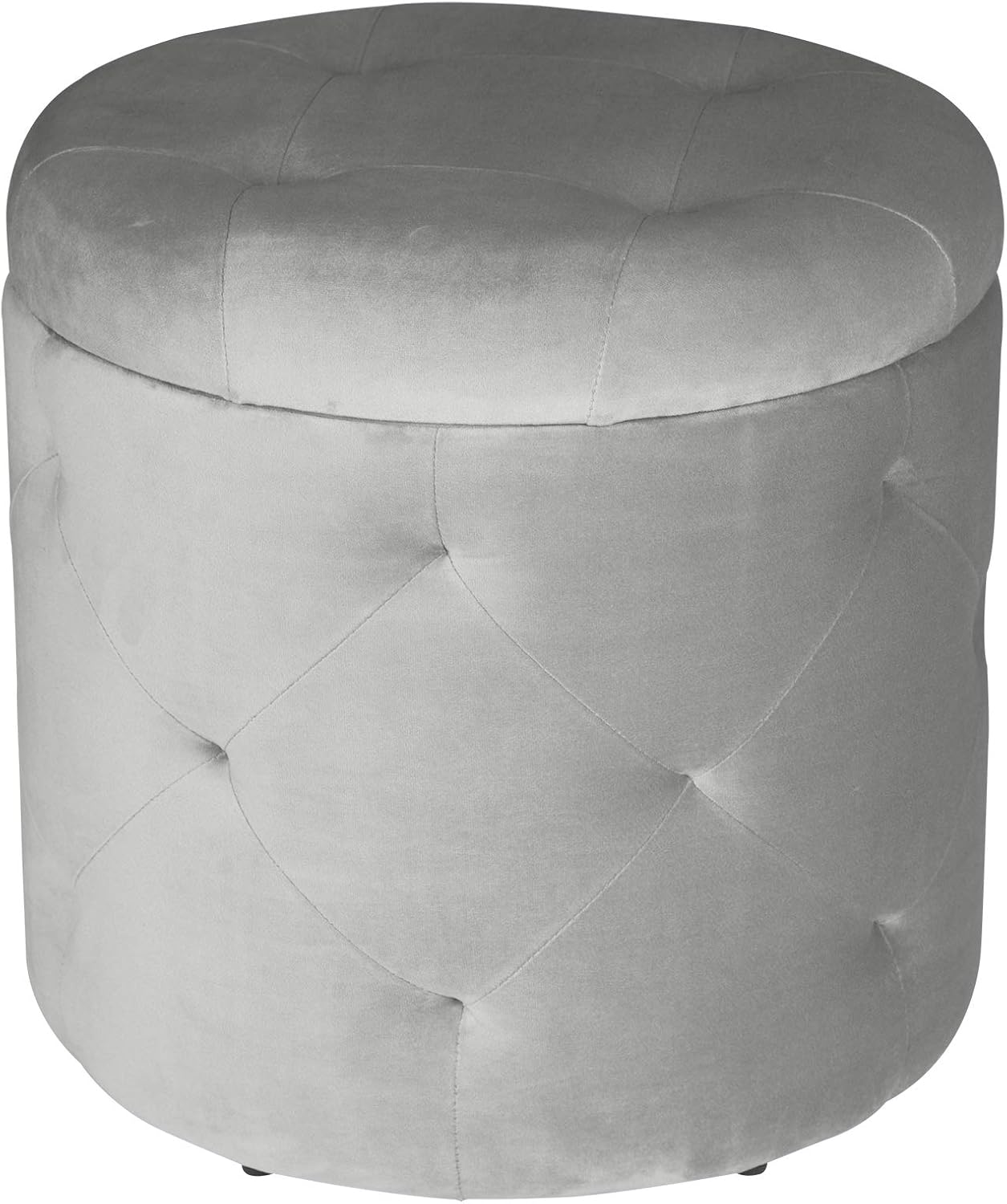 eSituro Pouf Contenitore Rotonda Moderna Puff Ottomana Poggiapiedi in