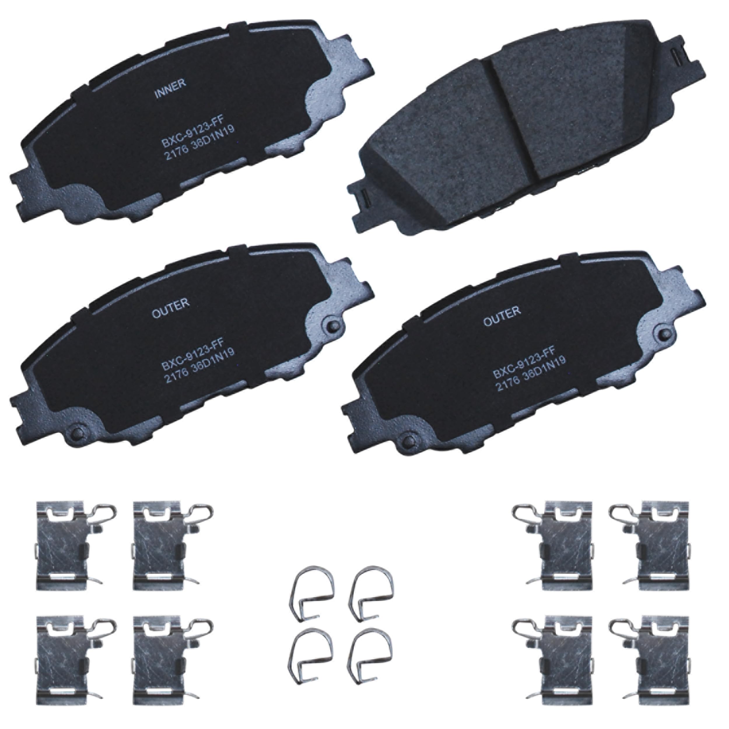 Photo 1 of Bendix Premium SBC2176 Ceramic Front Brake Pads for Toyota Corolla 2024-2019, Prius 2024-2023, Prius Prime 2022-2020