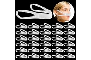 Patelai 30 Pcs Elastic Nose Bandage, External Nasal Bandage Dressing Holder with High Absorption Capacity for Nose, White