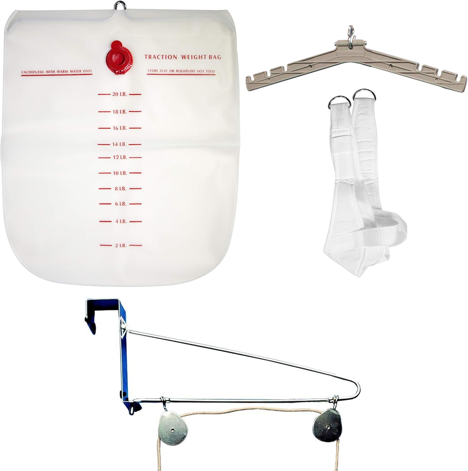 OTC Cervical Traction Kit, Neck Pain Relief, Vertebrae Disk Herniation, Complete Over Door Setup: OTC: Health & Personal Care