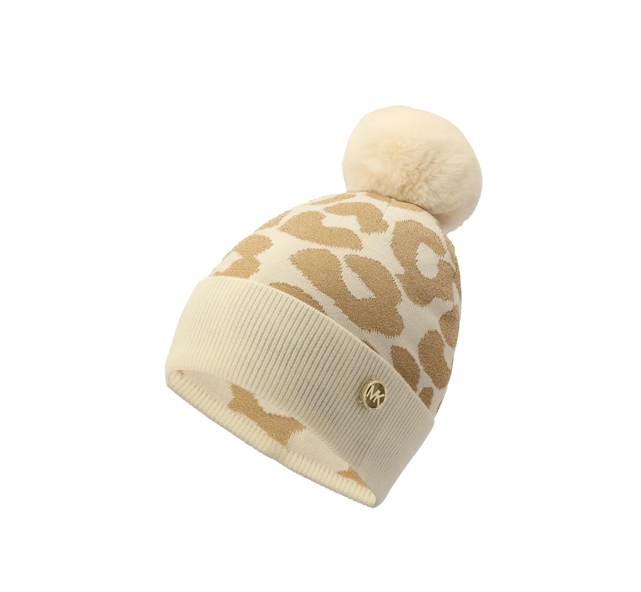 Photo 1 of Michael Kors Women's Metallic Leopard Cuff Hat, Stylish Beanie & Fashion Accessory Cap