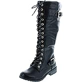 Mango 27 Womens Knee High Buckle Riding Boots