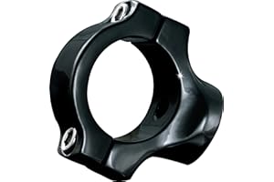 Kuryakyn 3121 Motorcycle Accessory: Side Mount License Plate Holder Clamp for Harley-Davidson, Yamaha Motorcycles or Custom Applications with 1-1/4" Diameter Swingarms, Gloss Black