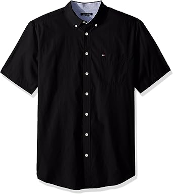 tommy hilfiger black short sleeve shirt