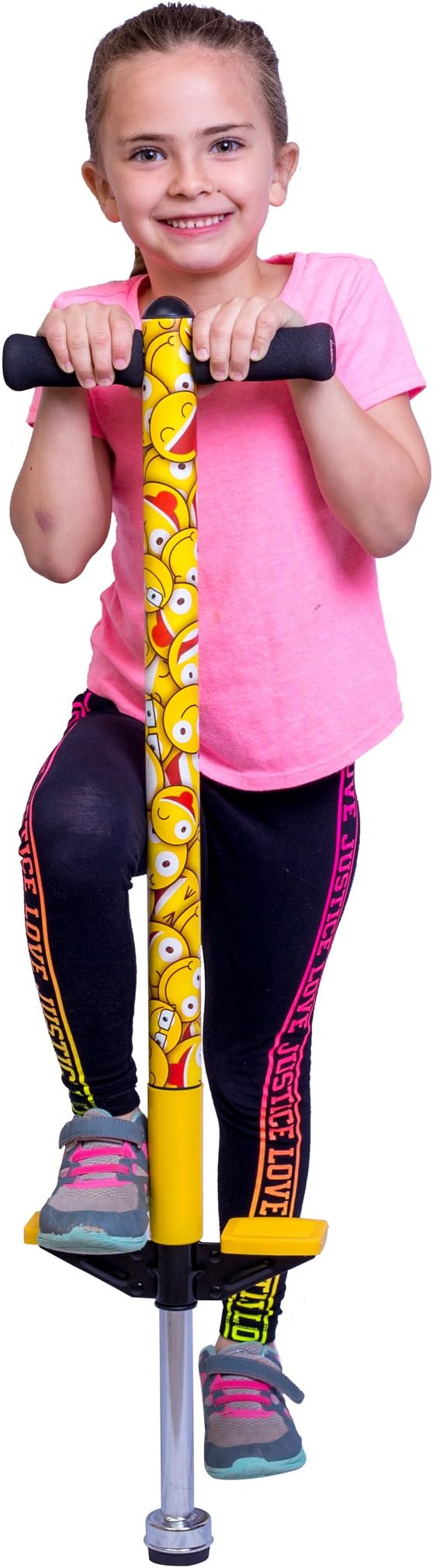 PLENY Emoji Pogo Stick for Kids 5,6,7,8,9,10 Years Old - Weight 50 to 110 Lbs