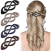 4PCS French Flat Claw Clip, Non-slip Flat Barrette Hair Clips, Strong Hold No Slip Grip Hair Claw Clips for Women's Thick to Thin Hairs