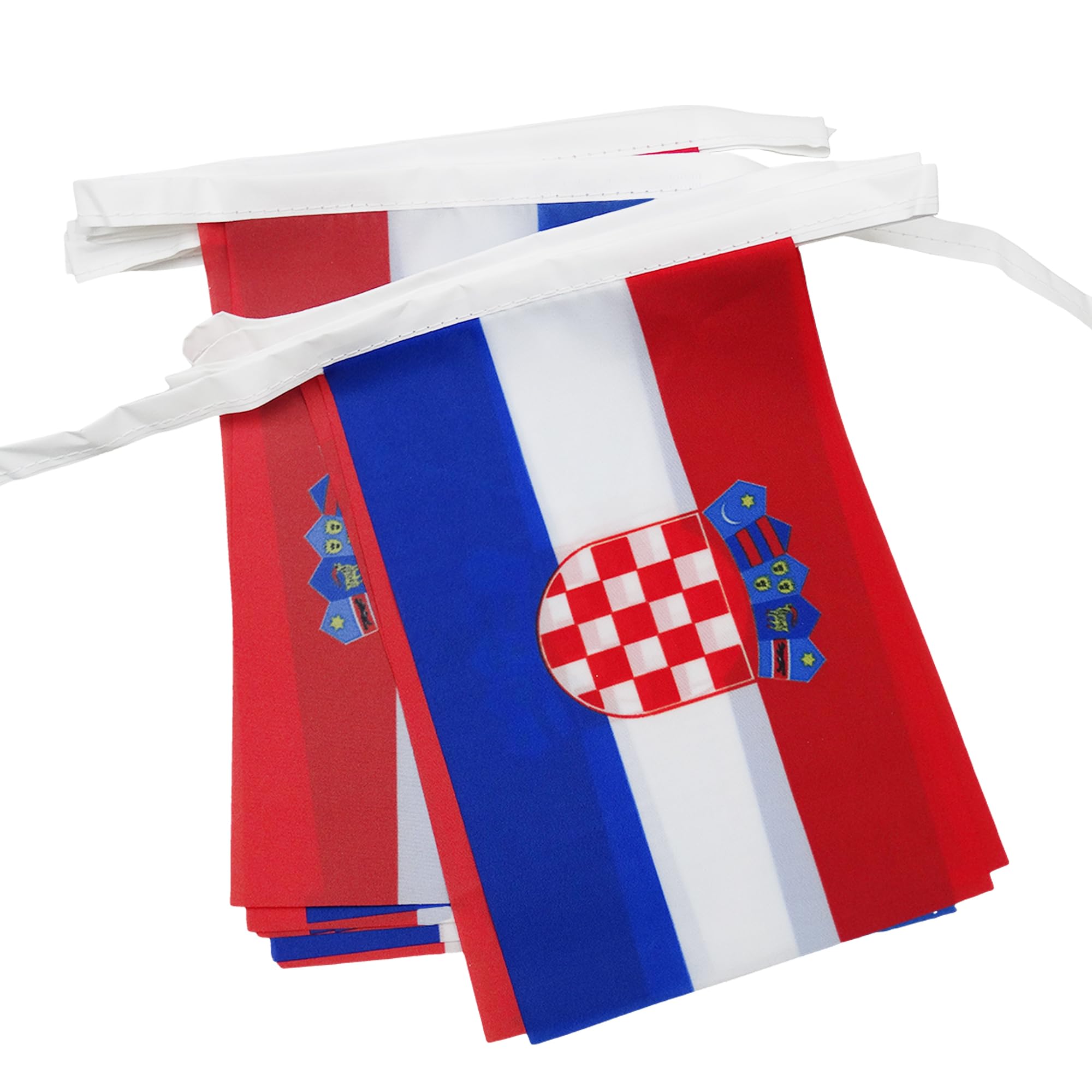 AZ FLAG Croatia Bunting Flag, 20 Ft Garland with 20 Small Croatian Flags 8'' x 6'', 100% Polyester String Pennant, 6 meters — image 1