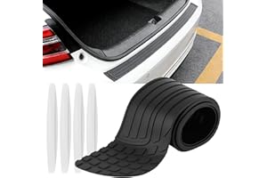 Cuttable Car Rear Bumper Protector, Bumper Guard Strip Car Door Sill Protector Guard Anti-Scratch Non-Slip Automotive Exterio