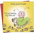 Twizler Funny Card Centipede - Blank Card – Funny Card Birthday – Humorous Birthday Cards - Funny Birthday Card Women – Funny Birthday Card Men – Anniversary Card - Mothers Day Card – Fathers Day Card
