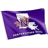 Desert Cactus Northwestern State University NSU Flag - 3 x 5 Feet Demons Banner, Indoor/Outdoor Durable Fabric, 100% Polyester Design (Style 2a)