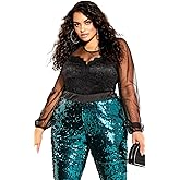 City Chic Women's Plus Size Top - Lace Party