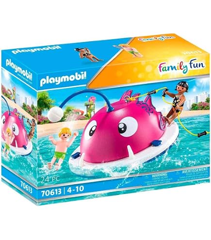 PLAYMOBIL Paddle Boat Rental Water Park Playset - Fun Dock & Juice Bar With 3 Figures & Boats (Ages 4-10)