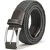BULLIANT Stretch Belt Men,Mens Gift Woven Braided Web Belt 1 3/8 for Golf Casual Pants Shirts Jeans